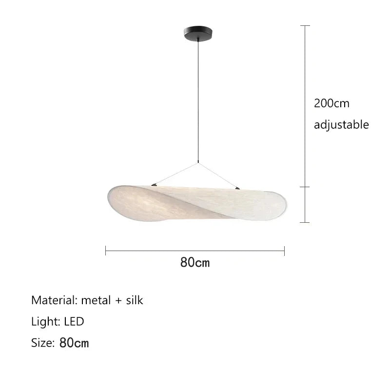 Modern LED Ceiling Chandelier Handmade Silk Pendant Light Home Decor