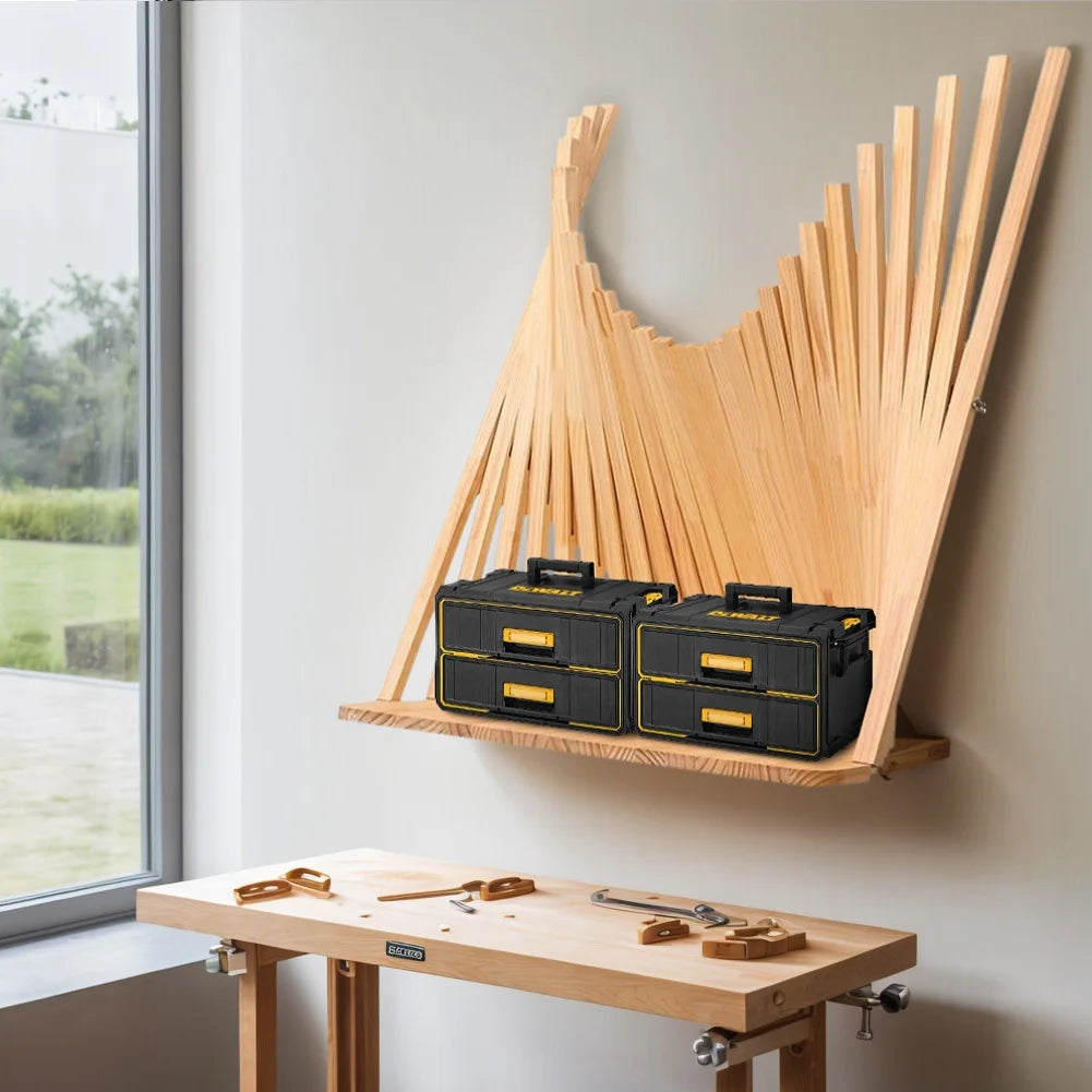 Minimalist Wall Mounted Computer Desk Solid Wood Folding Office Table