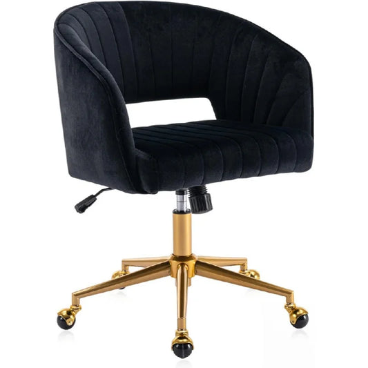 Modern Adjustable Office Desk Chair Swivel Vanity Chair with Wheels