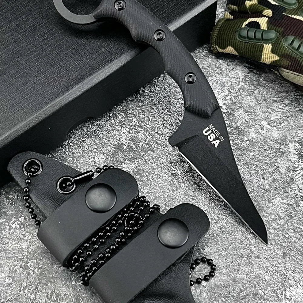 Ljustra TOPS Straight Knife G10 Handle Tactical Combat Self-defense Knife