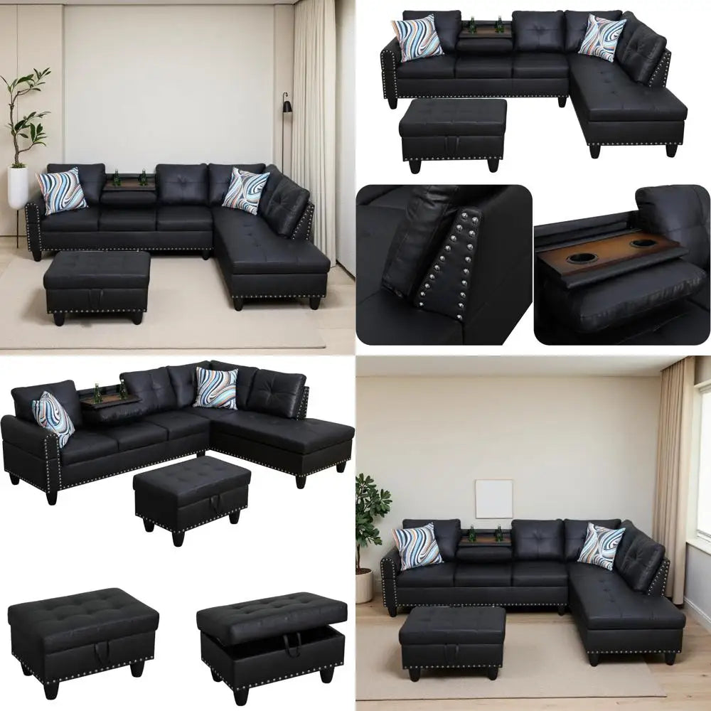 Modern 83 Inch Sofa in a Box No Assembly 3 Seater Couch with Pillows