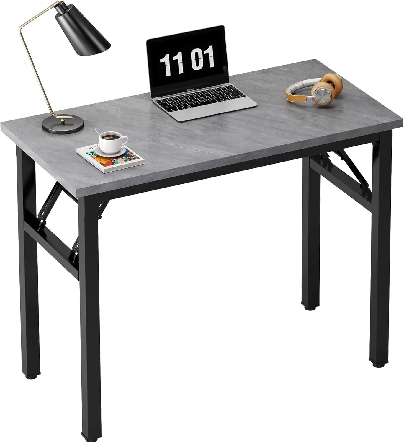 Ljustra 47 Inch Folding Computer Desk Office Desk BIFMA Certified Rustic Brown