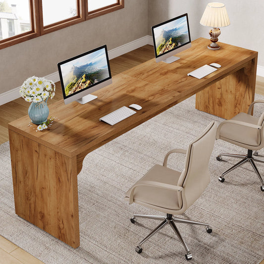 Ljustra 78.7 Inch Long Computer Desk Modern Double Workstation Office Desk