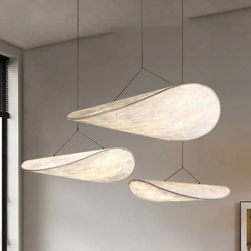 Modern LED Ceiling Chandelier Handmade Silk Pendant Light Home Decor