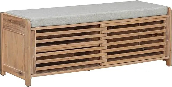 Entry Storage Bench Shoe Rack with Cushioned Seat and Drawers