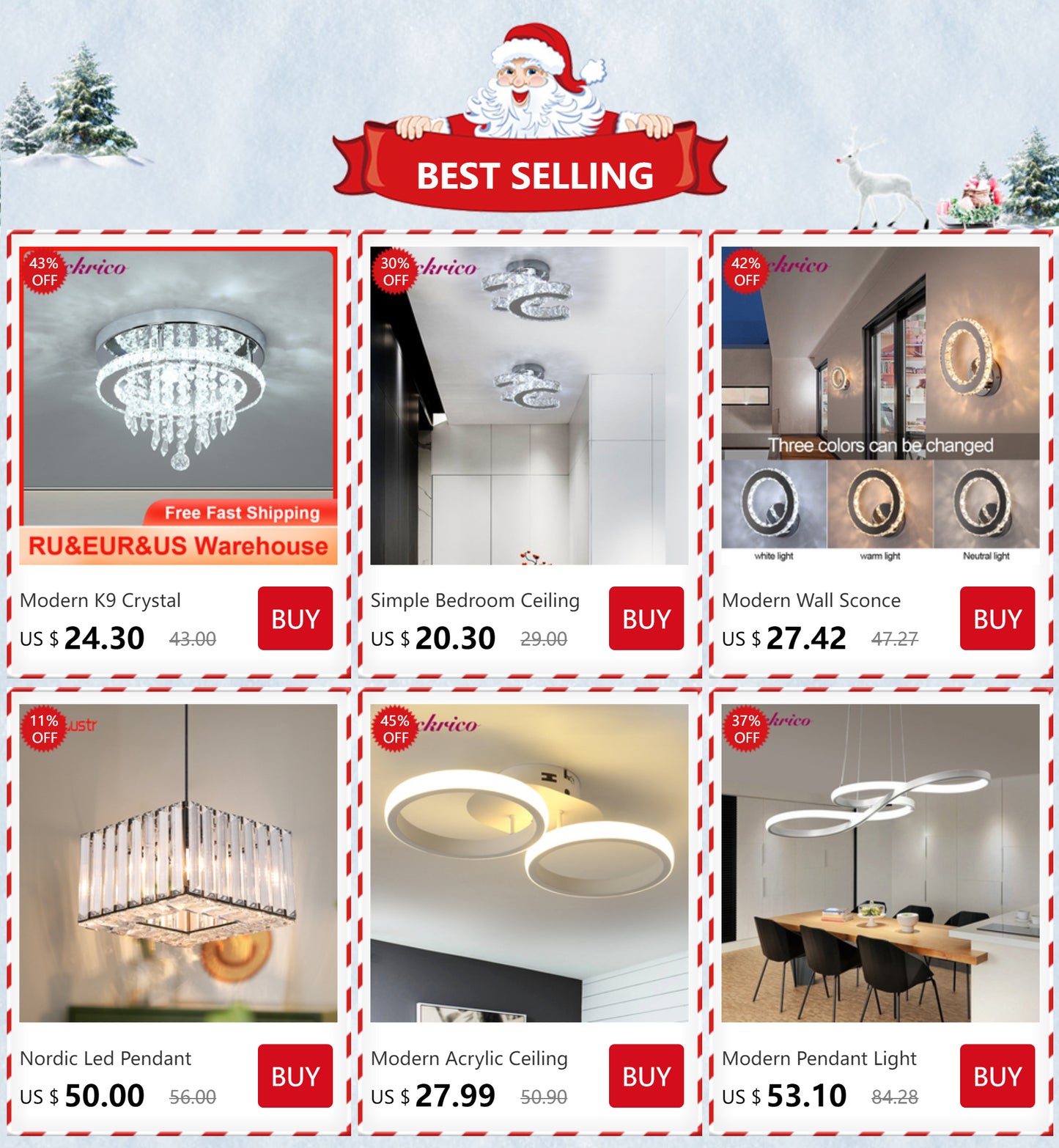 Drop Crystal Pendant Light Chandelier Ceiling Lamp for Dining Room