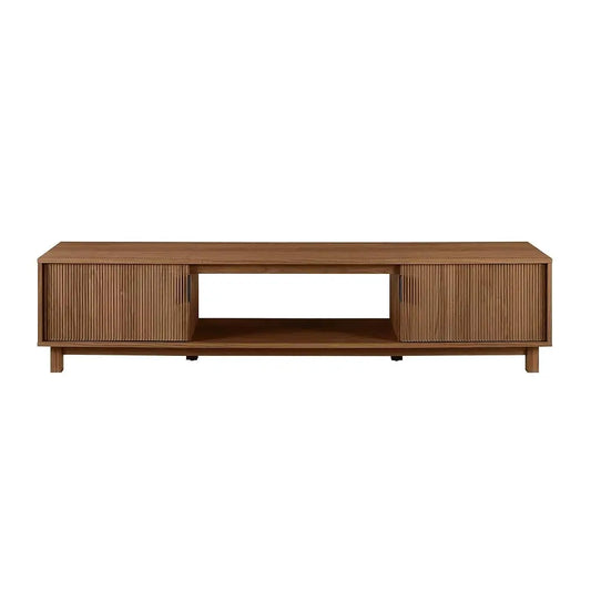 Walton Modern Fluted-Door TV Stand Low Profile for TVs Up to 80 Inch