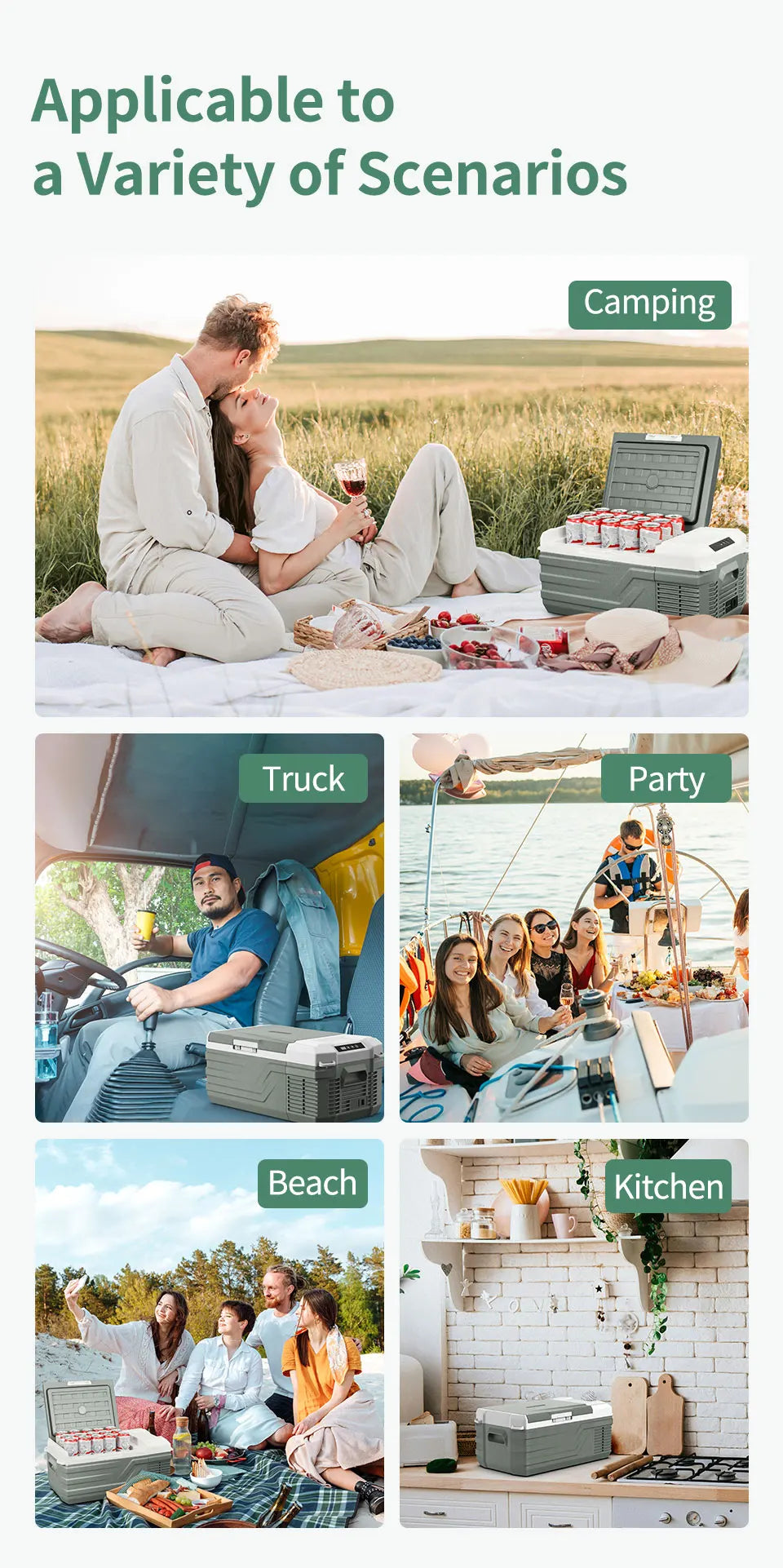 Ljustra 15L Portable Car Refrigerator Mini Fridge Freezer 12V DC Cooler