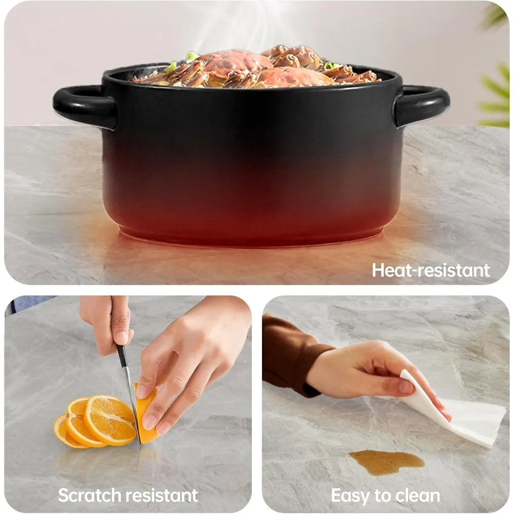 Modern Rectangular Dining Table with Sintered Stone Top for 4 People