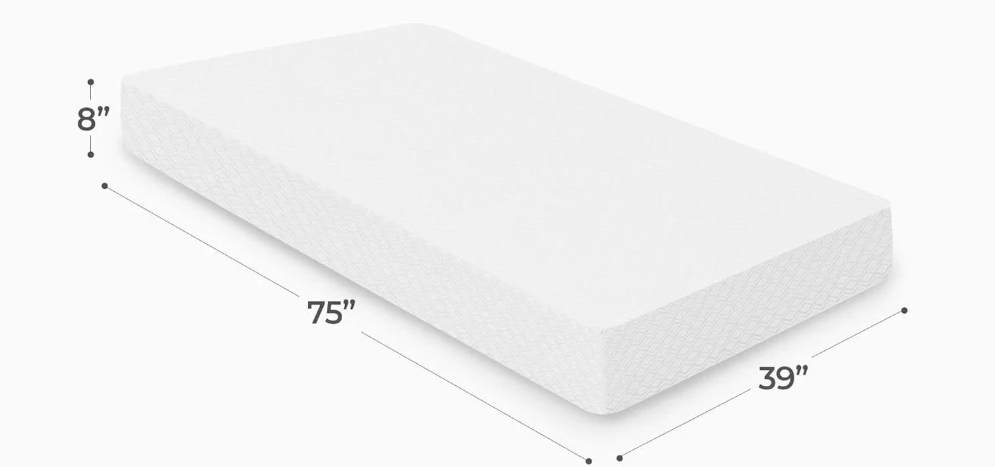Ljustra 8 Inch Twin Cooling Gel Memory Foam Mattress Medium Firm