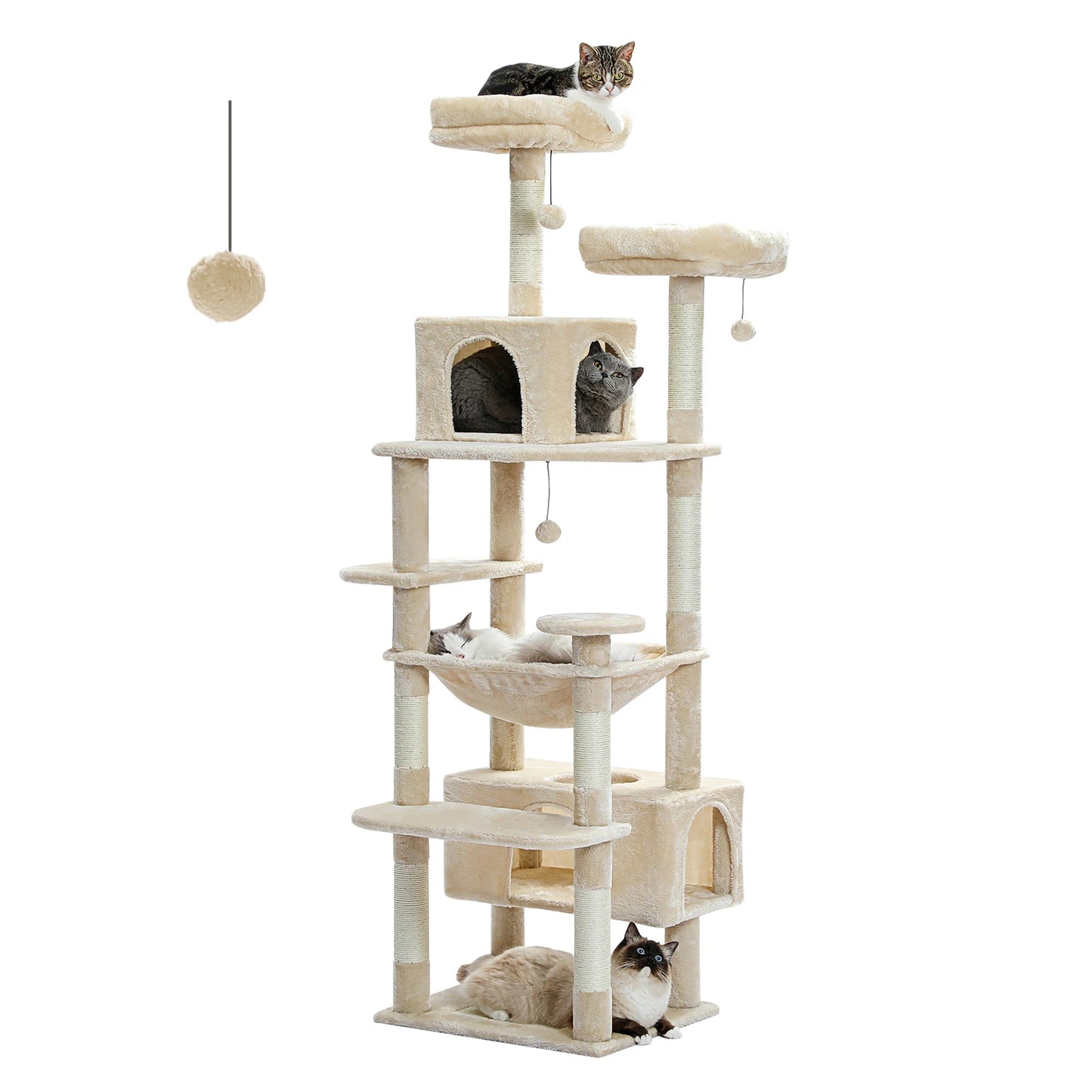 Large Cat Tree Tower Indoor Cats Scratching Posts Hammock Condo Toys