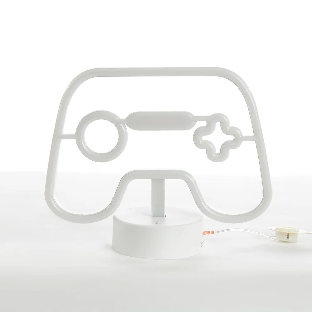 Neon LED Kids Lamp Gaming Controller Night Light Battery Operated