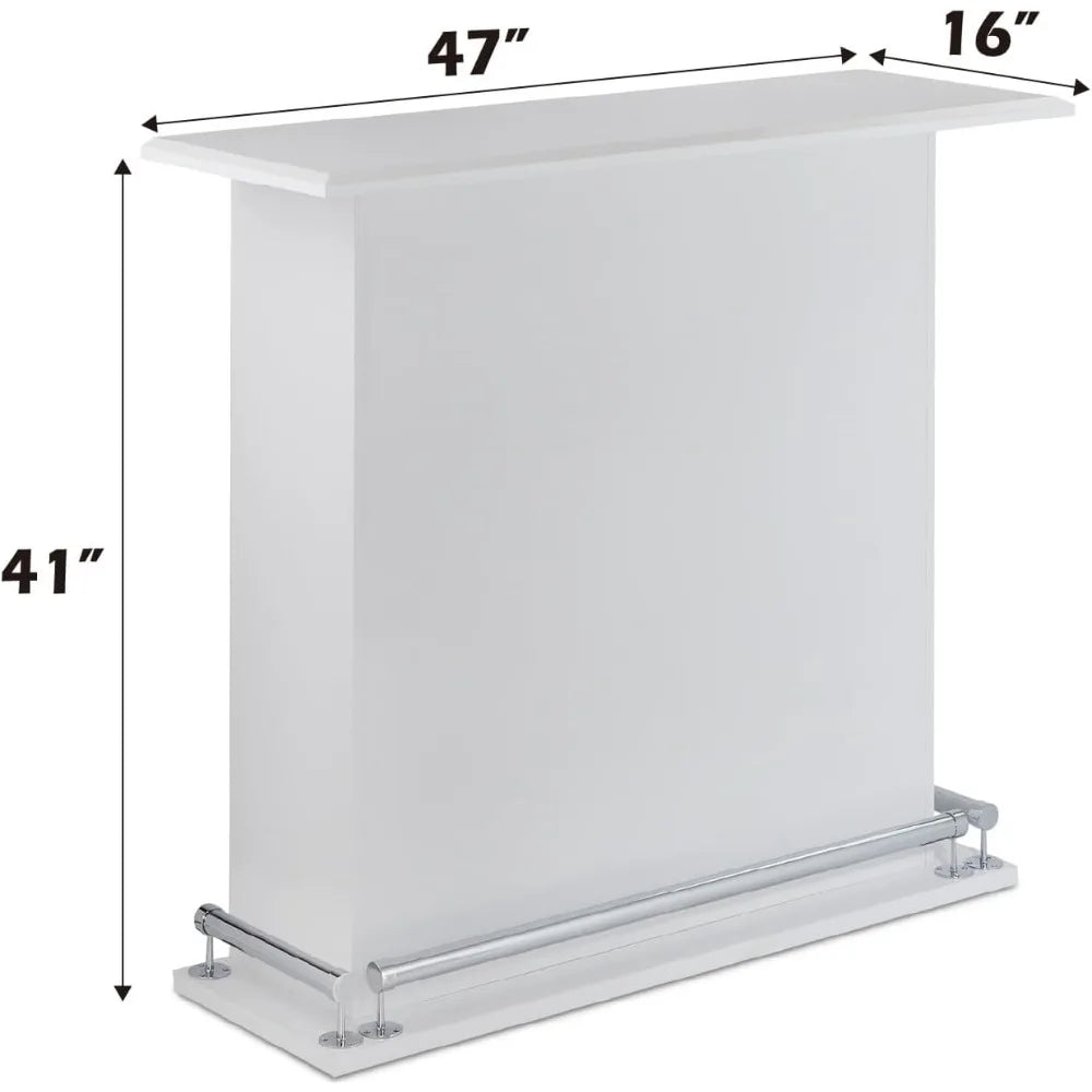 Kite Wooden Bar Table with 6 Compartments Storage for Kitchen Dining