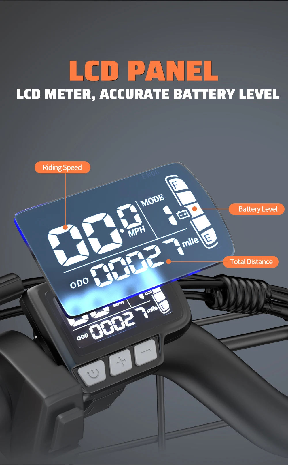 Kickwey LD20 Electric Bike 1500W Motor 20x4 Fat Tire E-bike