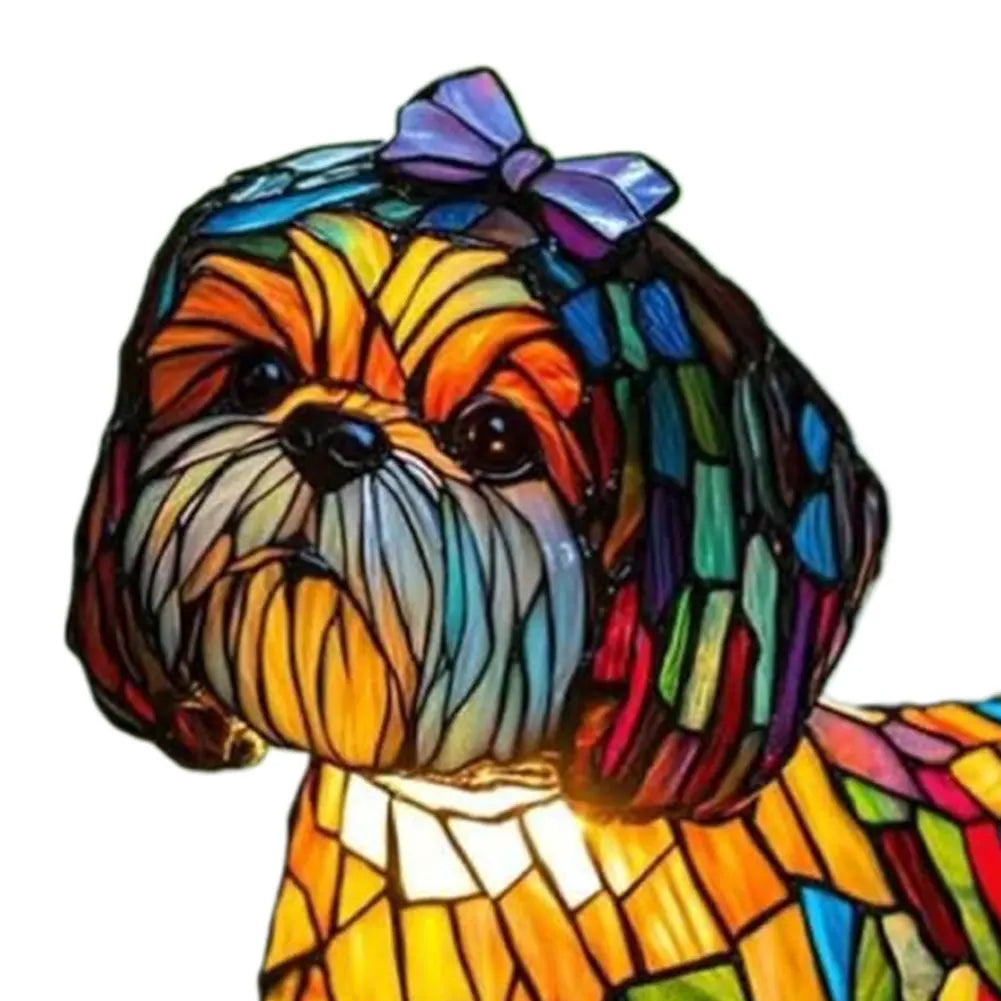 Resin Dog Series Night Light Cute Pet Dog Themed LED Table Lamp