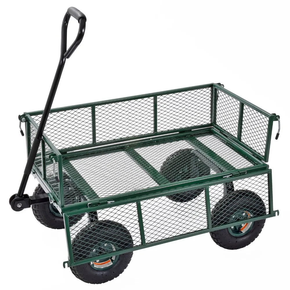 Ljustra Steel Utility Garden Wagon Capacity 400 lbs Foldable Durable