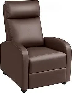 Modern Adjustable PU Leather Recliner Chair for Living Room Theater