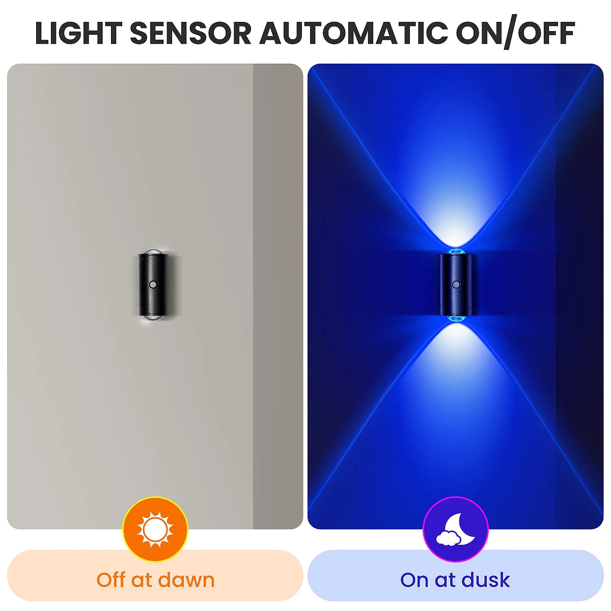 LED Motion Sensor Wall Sconce Night Light USB Rechargeable 8 Colors