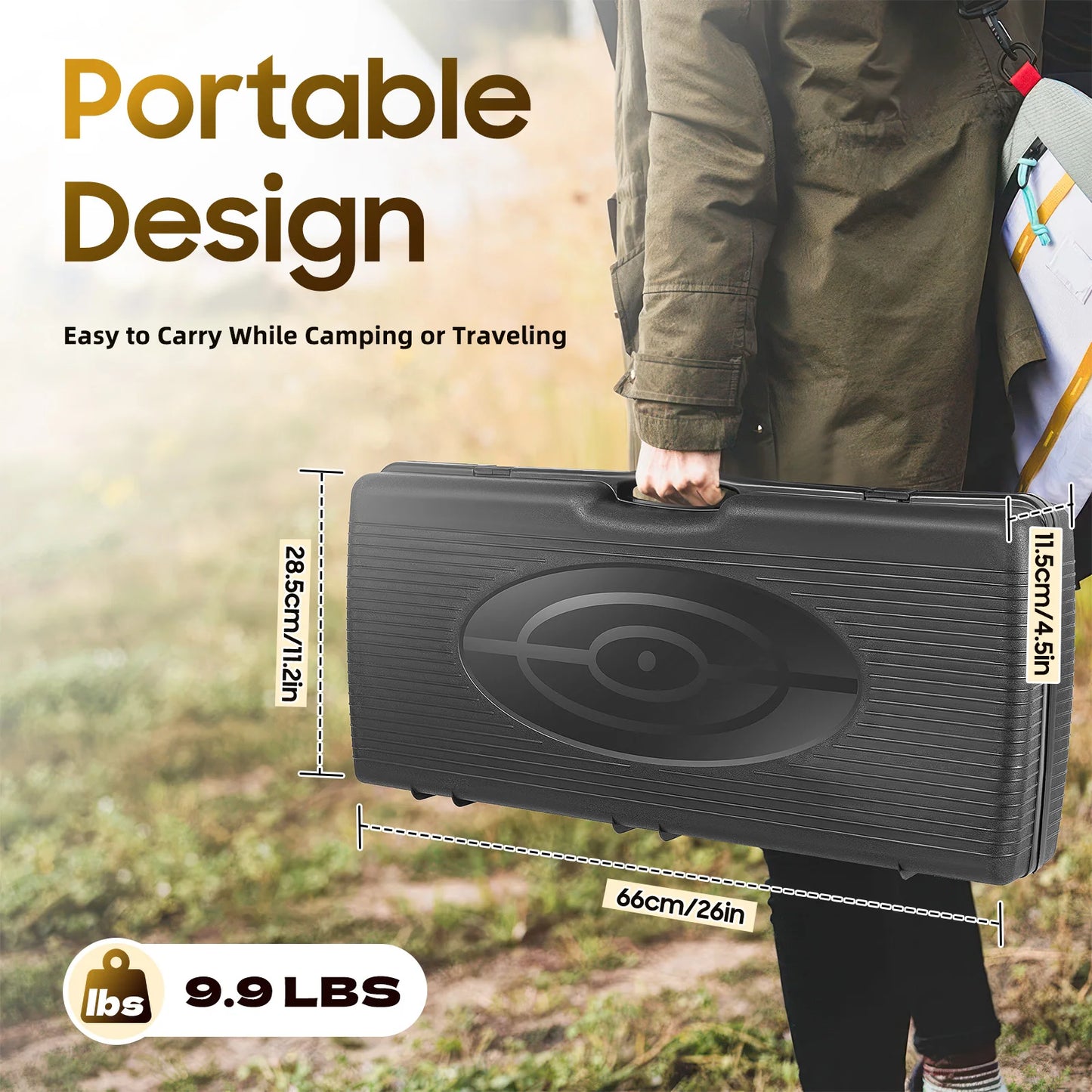 Ljustra 2in1 Portable Camping Stove Butane Burner Kit with Baking Pan