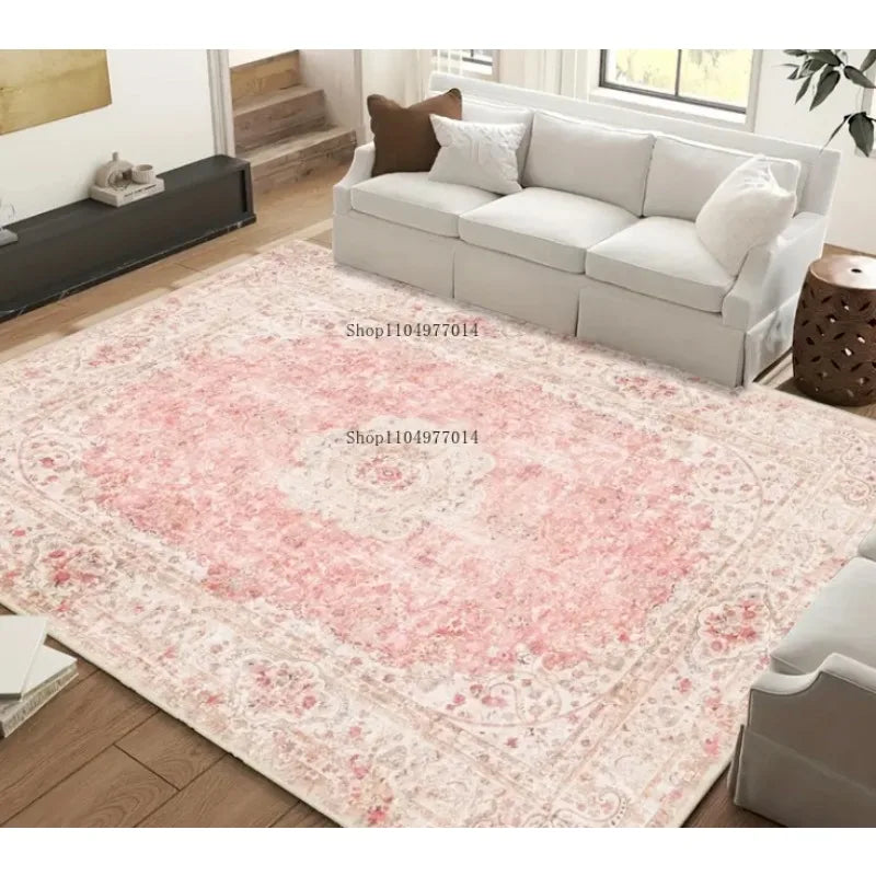 Bohemian Style Indoor Rug Vintage Machine Washable Non-Slip Soft Carpet