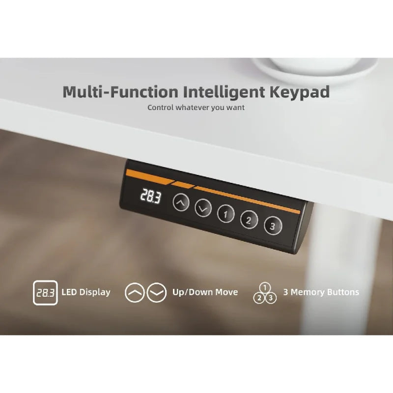 Ljustra Electric Standing Desk Adjustable Height 55x24 Inch for Office