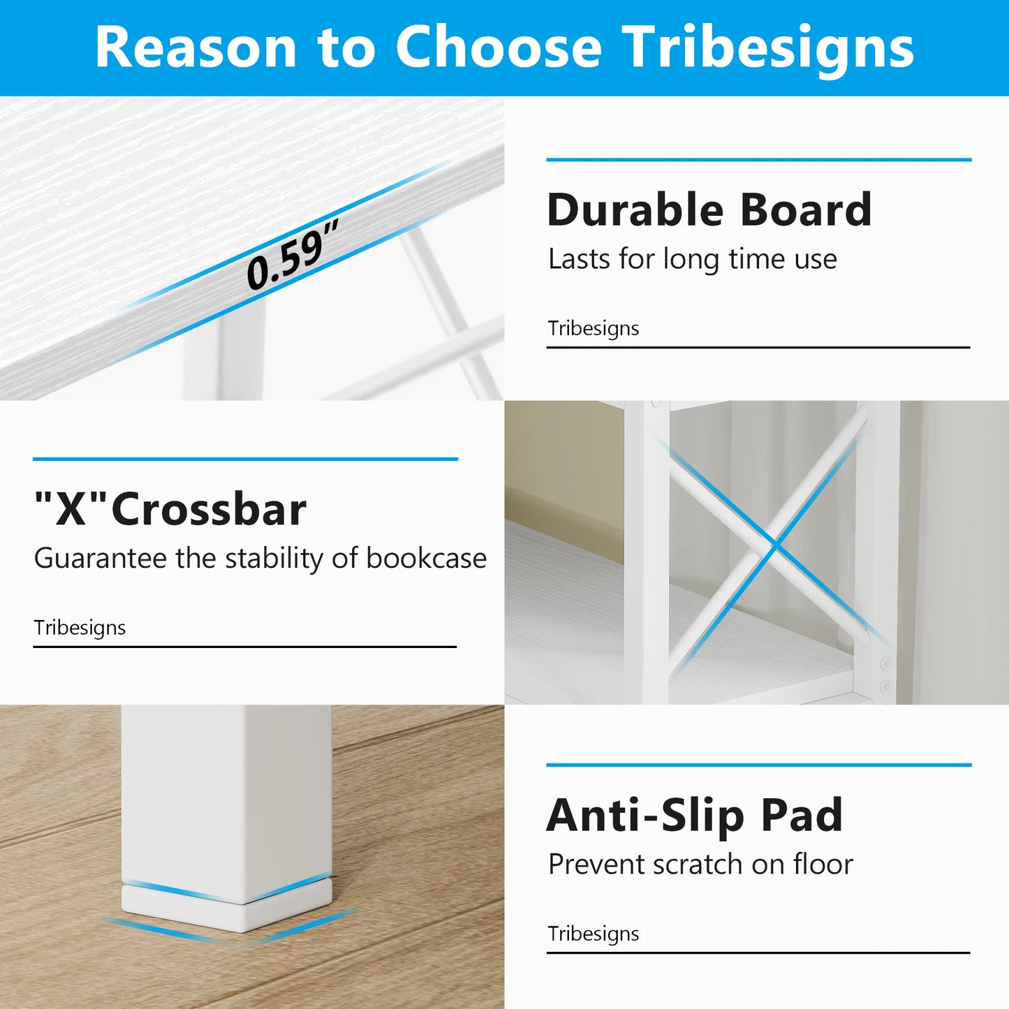 Ljustra 7-Shelf Corner Bookshelf Modern Corner Bookcase Storage Rack