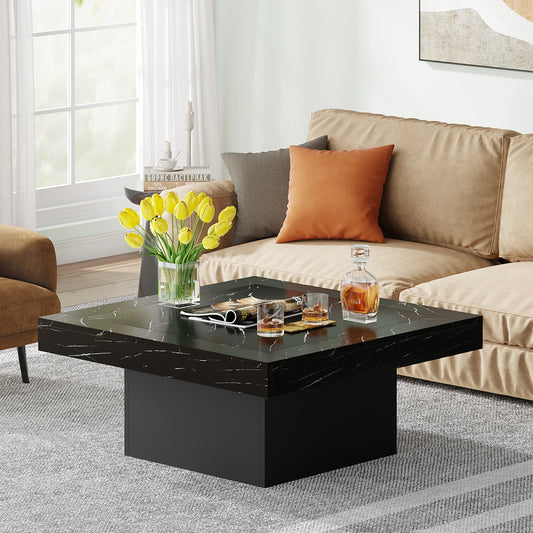 Ljustra Square LED Coffee Table Modern Minimalist Low Table for Living Room