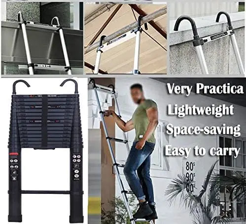 6.2M Heavy Duty Telescopic Ladder Indoor Outdoor Multi-Purpose Use