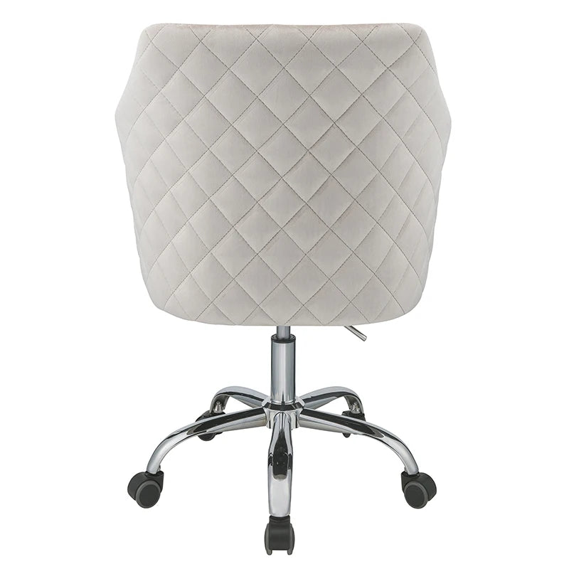 Champagne Chrome Swivel Office Chair Ergonomic Modern Design