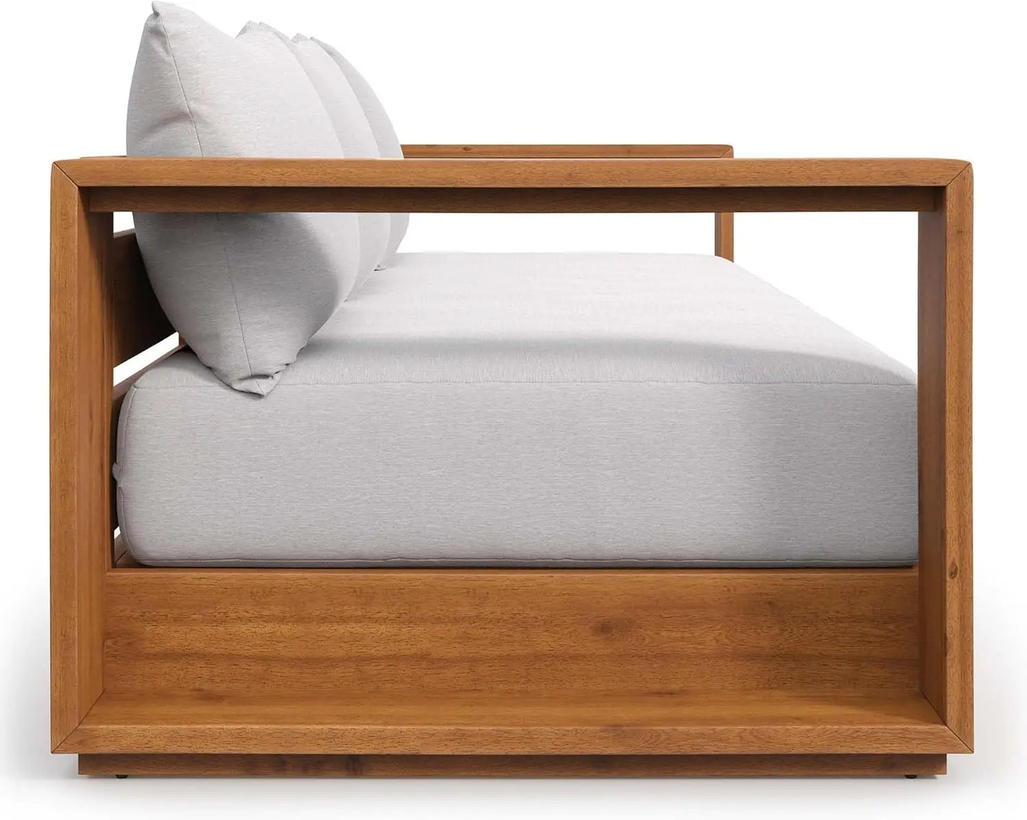 Tahoe Acacia Wood Outdoor Patio Sofa Weather-Resistant Cushions