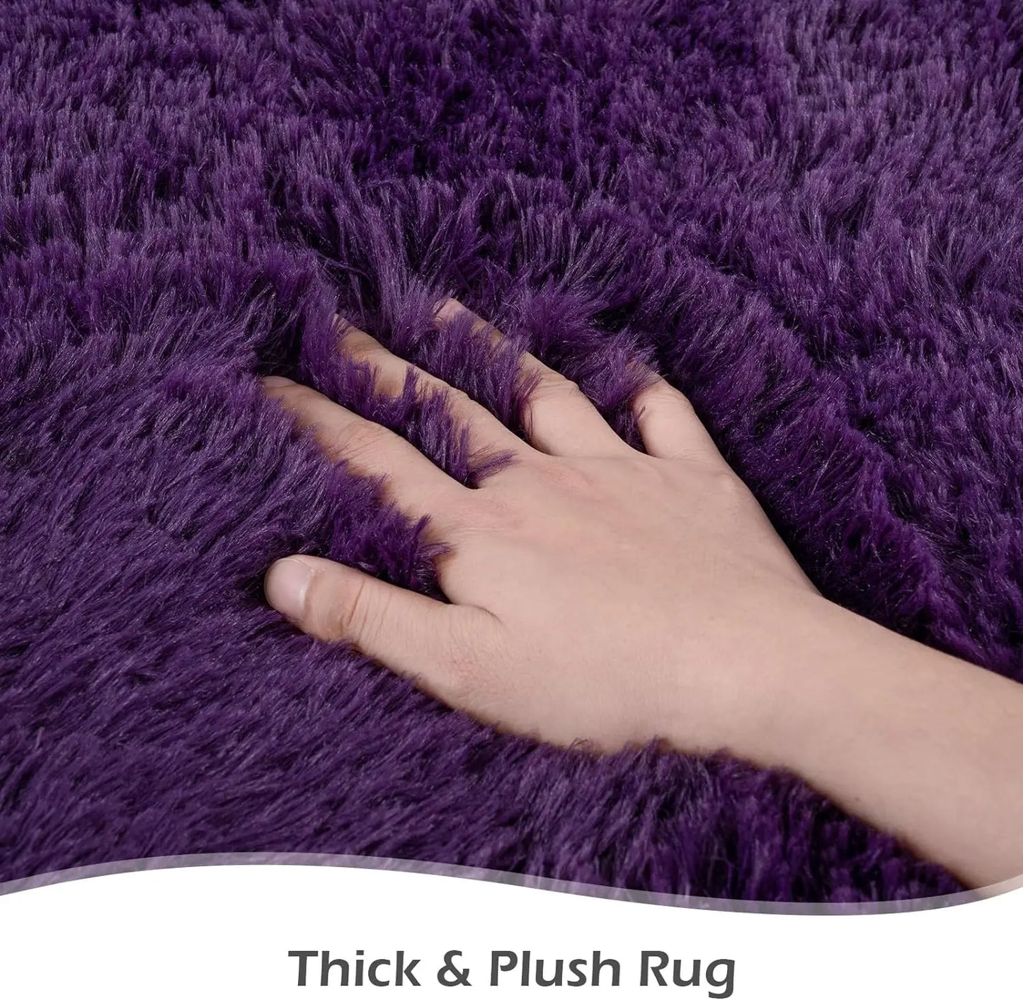 Fluffy Area Rugs for Bedroom Living Room Soft Fuzzy Non Slip Carpet