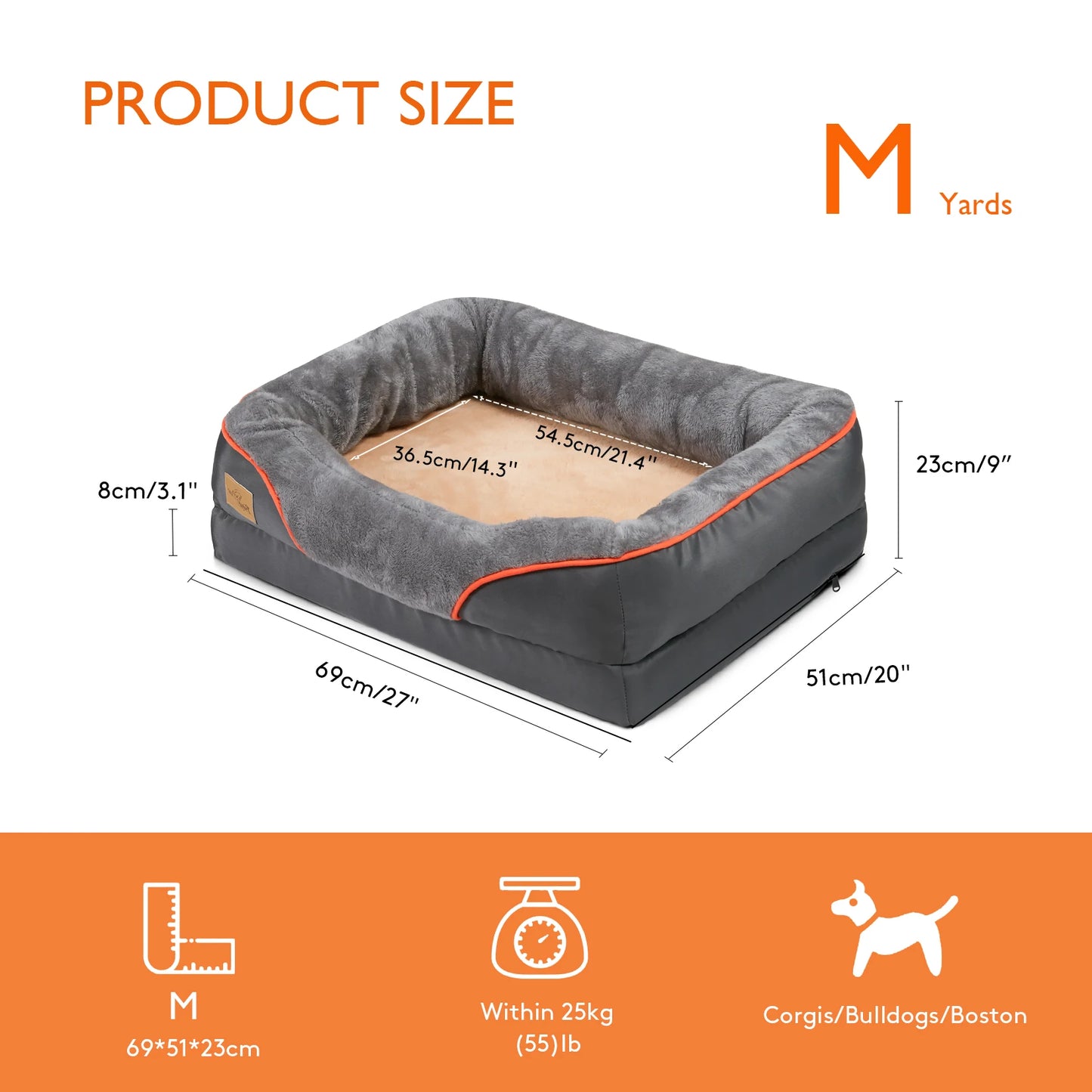 Ljustra Super Soft Orthopedic Foam Dog Bed with Removable Cover