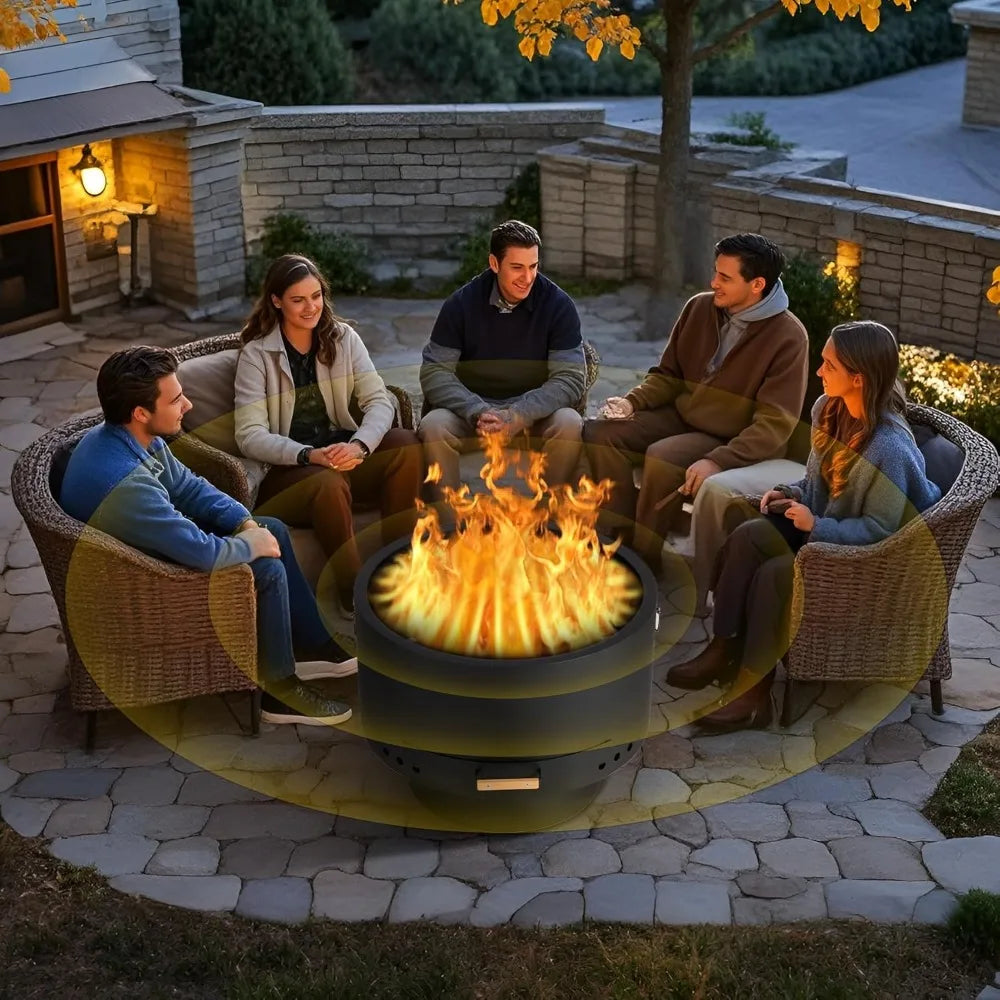 Smokeless Firepit 26 Inch Wood Burning Fire Pit 360 Degree Airflow