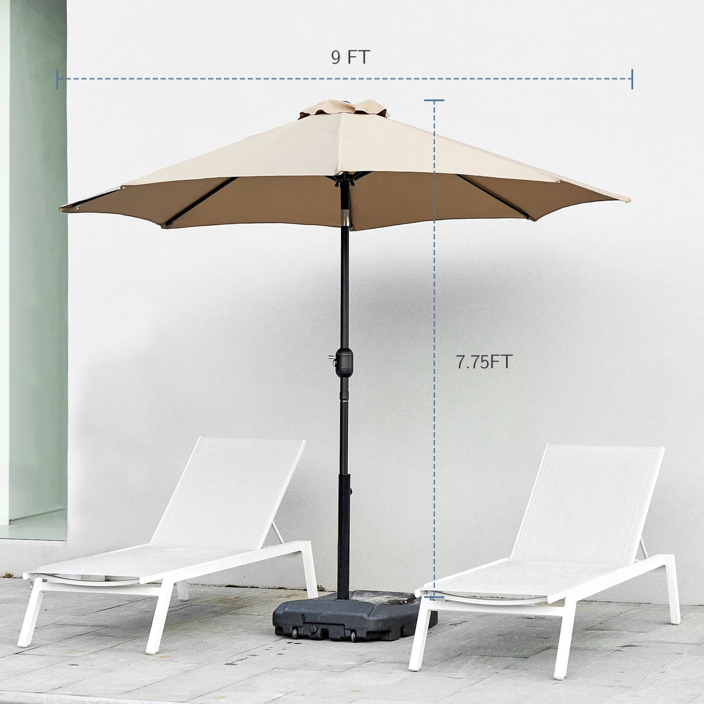 Ljustra Outdoor Patio Umbrella UV Protection Garden Umbrella for Pool