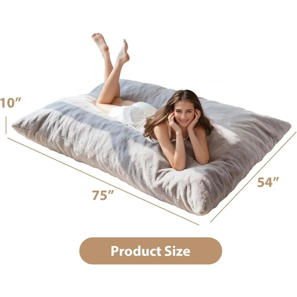 Ljustra 3 in 1 Bean Bag Chair Convertible Lounger Sofa for Kids and Adults