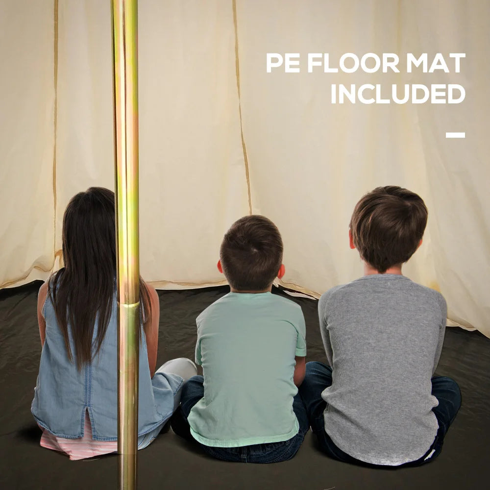 Luxury 16ft Mongolian Glamping Bell Tent Waterproof Family Yurt