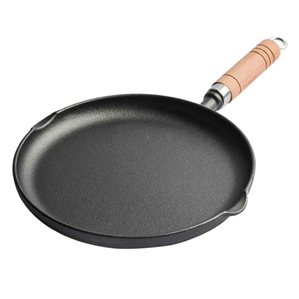 9 Inch Cast Iron Skillet Non Stick Frying Pan Kitchen Camping Cookware