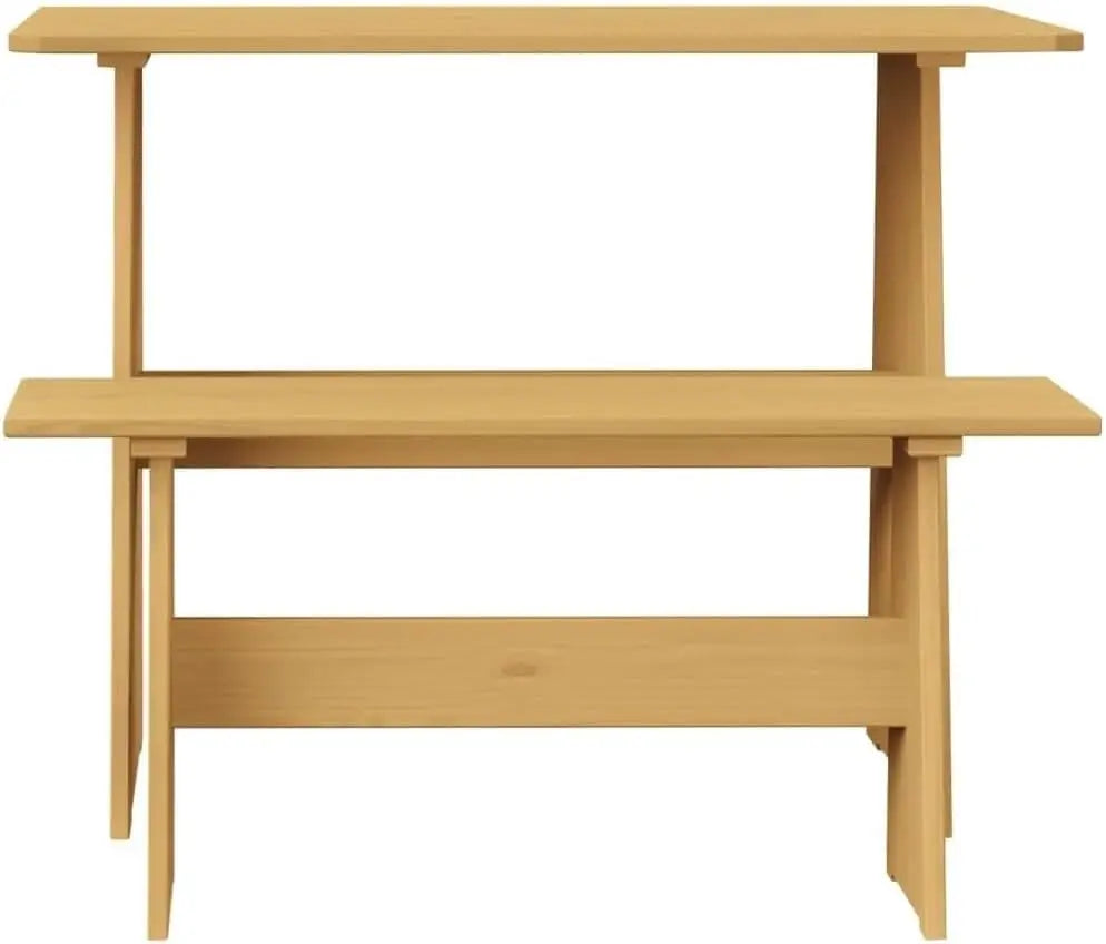 Ljustra Chapman 3 Piece Casual Dining Set Kitchen Table with Benches