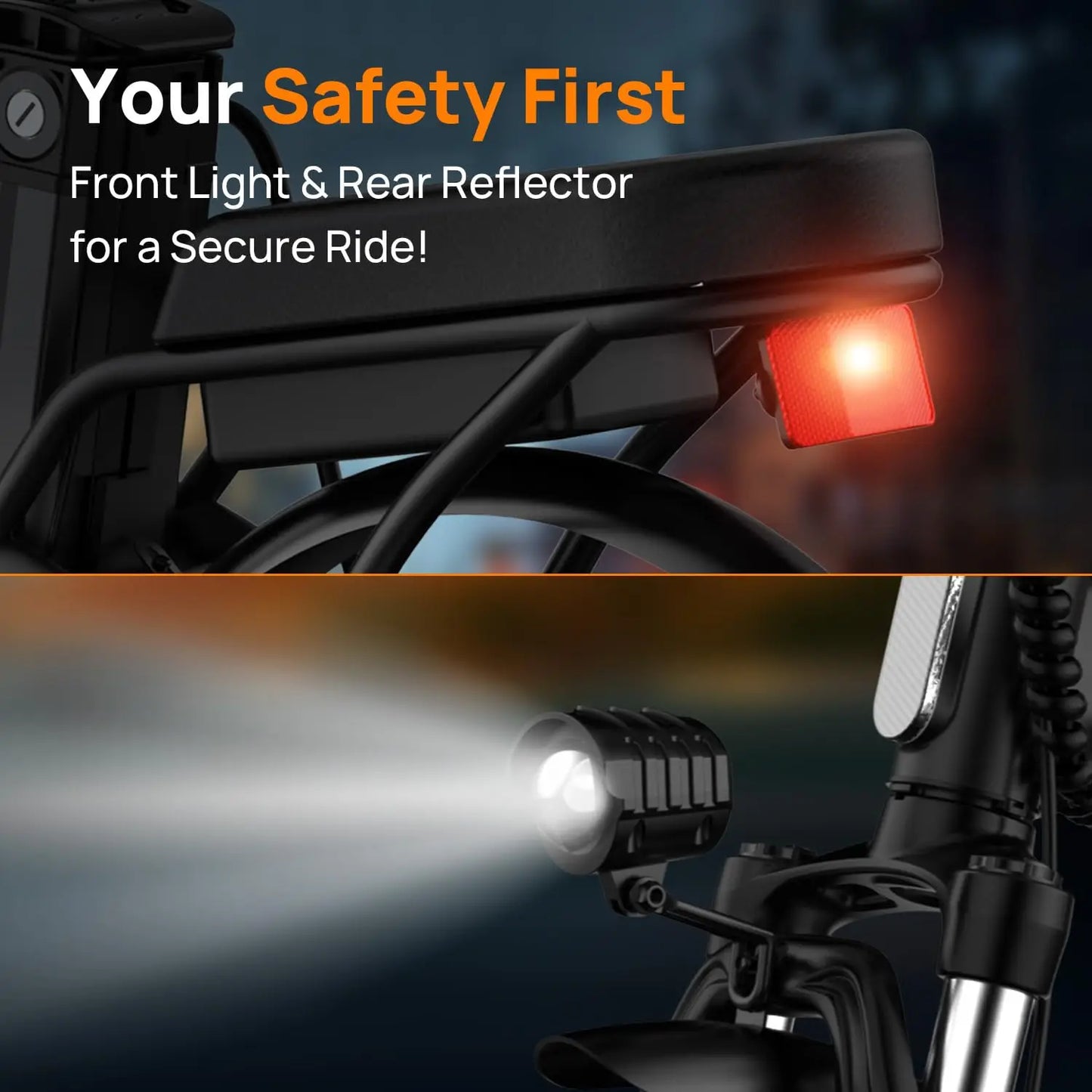 14 Inch Foldable Electric Bicycle Peak 500W Motor 48V 40 Miles Range