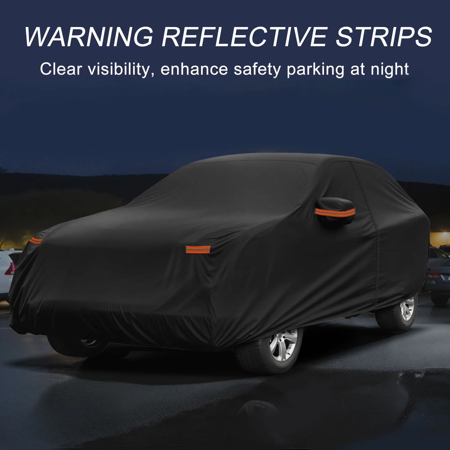 Uxcell Car Cover for Ford Mustang Mach-E with Left Side Zipper 210D PU