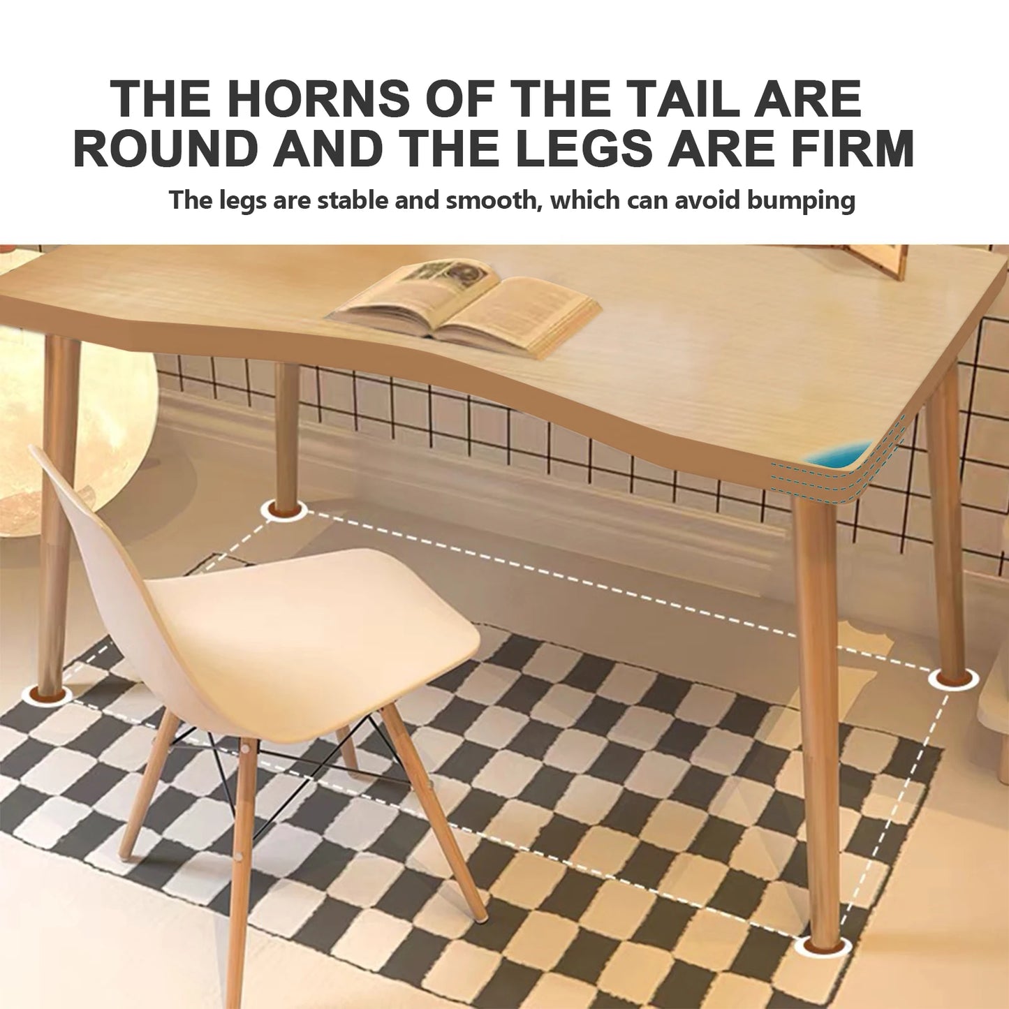 Modern Computer Desk Simple Style Home Office Vanity Study Desk