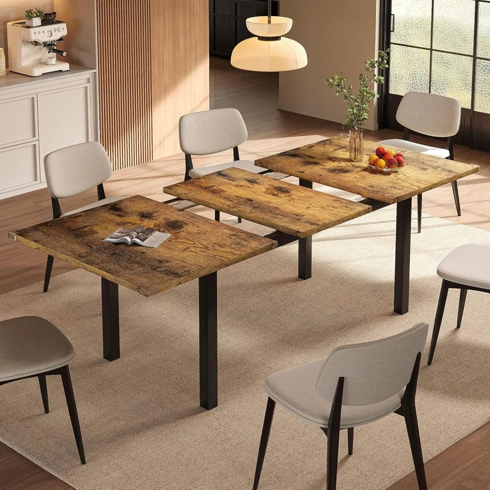 Extendable Dining Table Modern Kitchen Table for 4-6 People