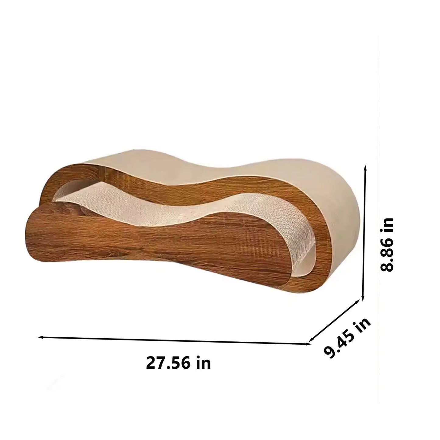 2 in 1 Cat Scratcher Lounge Bed Durable Cardboard Prevents Furniture Damage