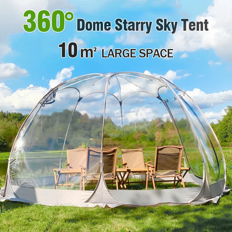 Outdoor Dome Starry Sky Tent 4-8 Person Quick Setup Camping Tent