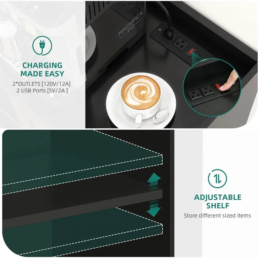 53 Inch Modern Wine Bar Cabinet Liquor Storage Buffet Home Furniture