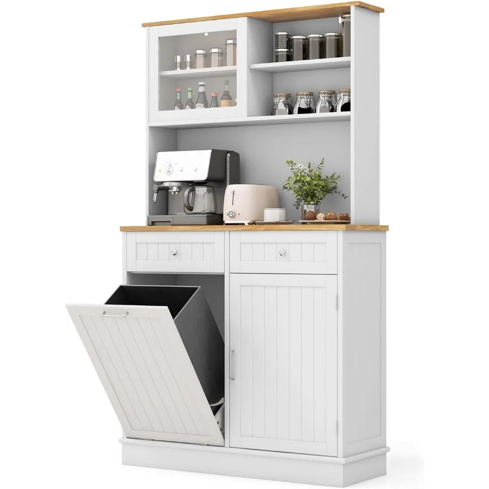 68 Inch Tall Kitchen Pantry Cabinet Buffet Sideboard Microwave Storage