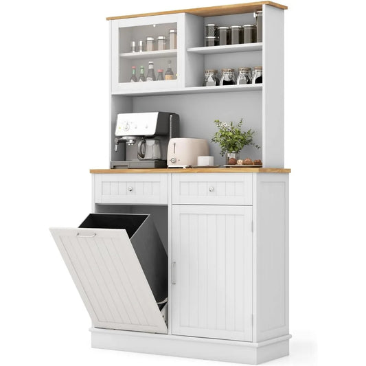 68 Inch Tall Kitchen Pantry Cabinet Buffet Sideboard Microwave Storage