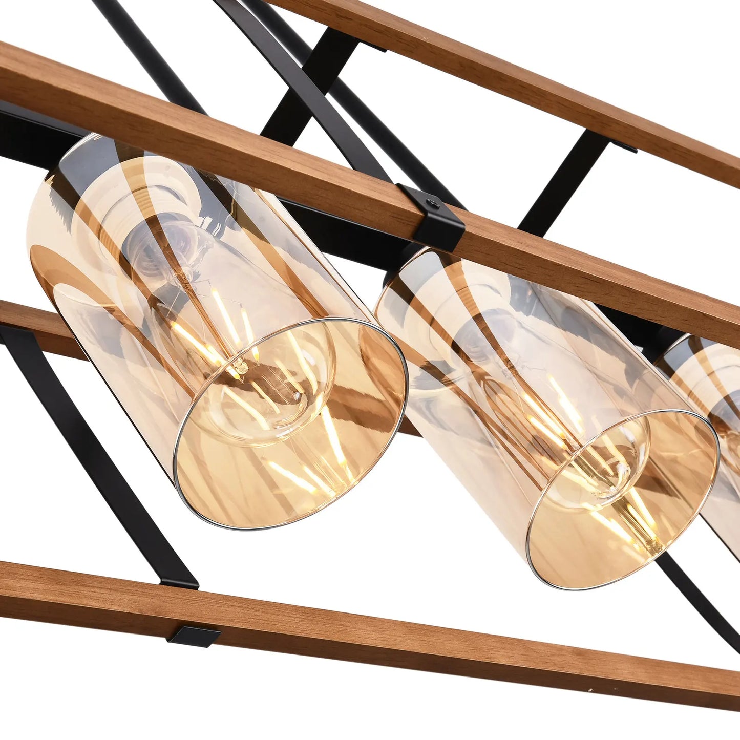 5-Light Farmhouse Chandelier Industrial Style for Dining Room Kitchen