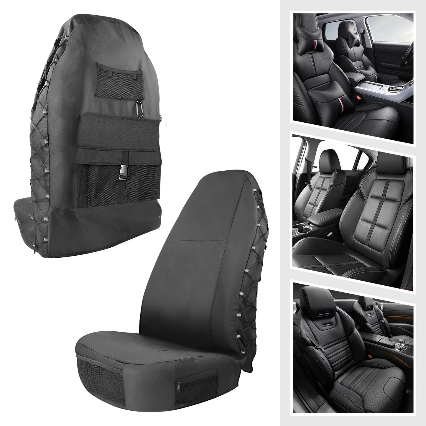 All-Weather Waterproof Car Seat Covers for SUVs and Sedans Pair