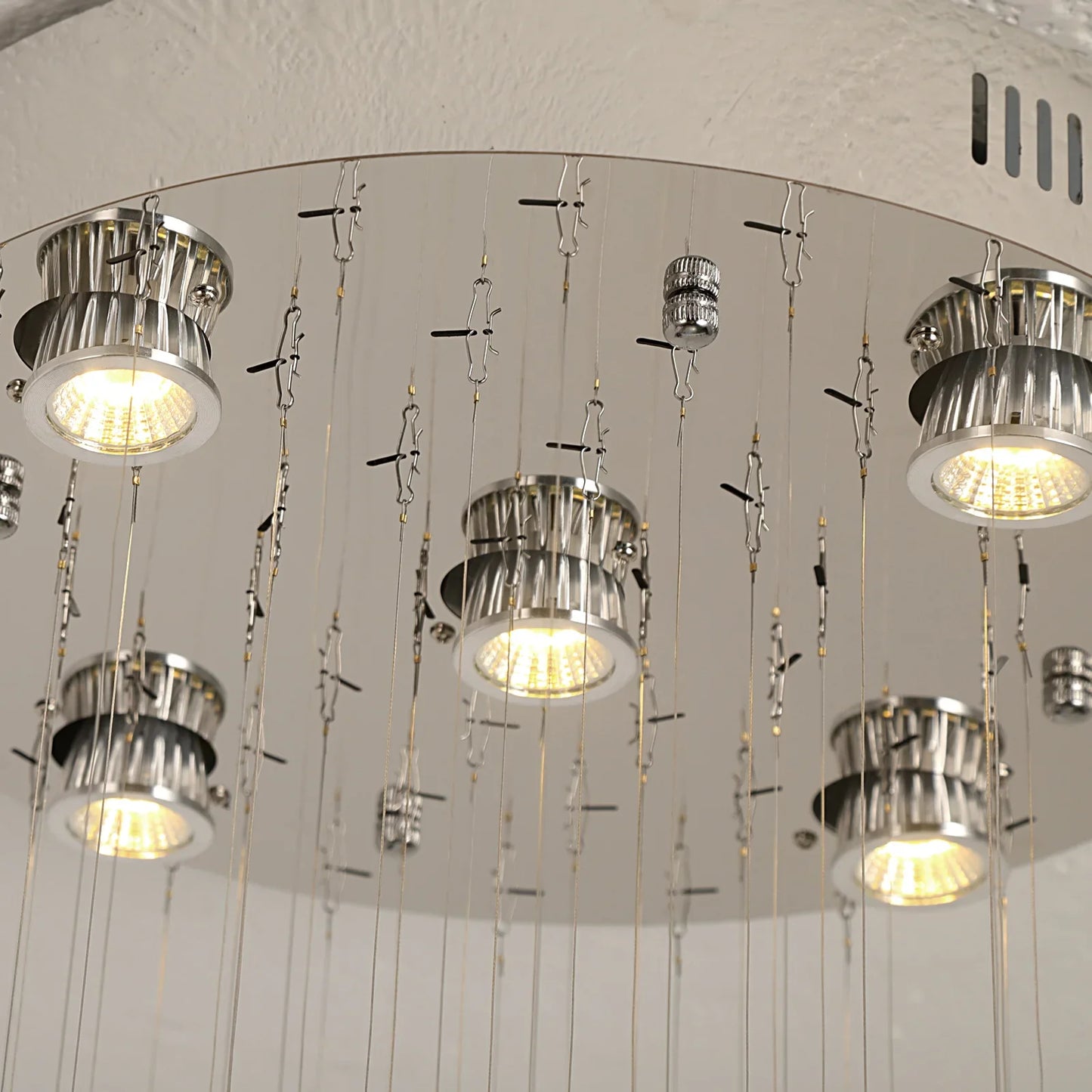 Raindrop LED Crystal Pendant Light Modern Chandelier Ceiling Lamp